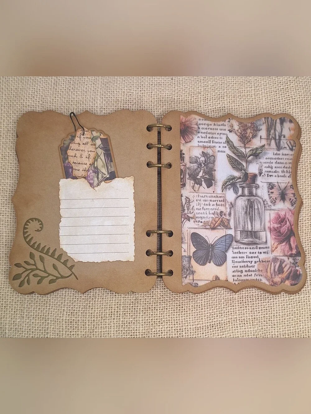 12 Page Apothecary Themed Junk Journal With Tags.